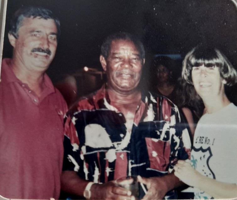 Graham and Rose Jenkins with Everton Weekes